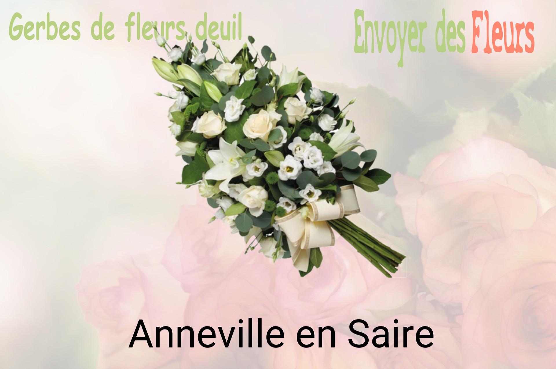 Gerbe de fleurs de deuil livrée à Anneville-en-Saire